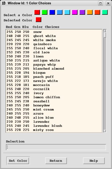 Register Selection Color Data Dictionary System: Applications